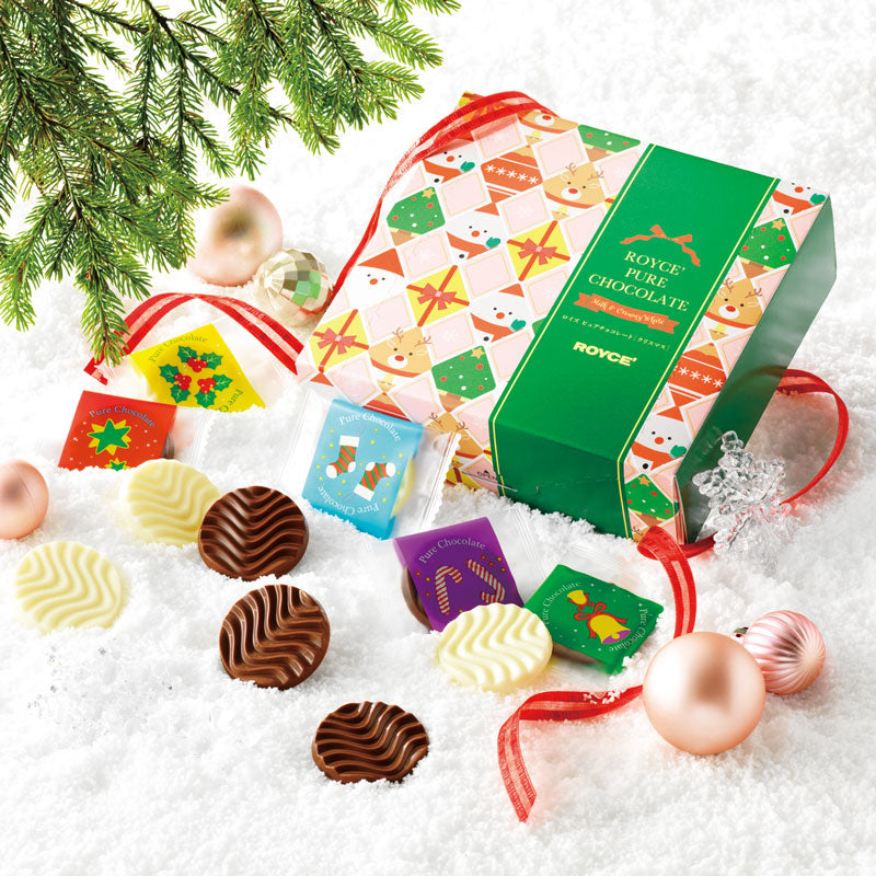 Pure Chocolate Christmas Milk & Creamy White - ROYCE' Chocolate Malaysia